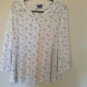 Black and white blouse with stars